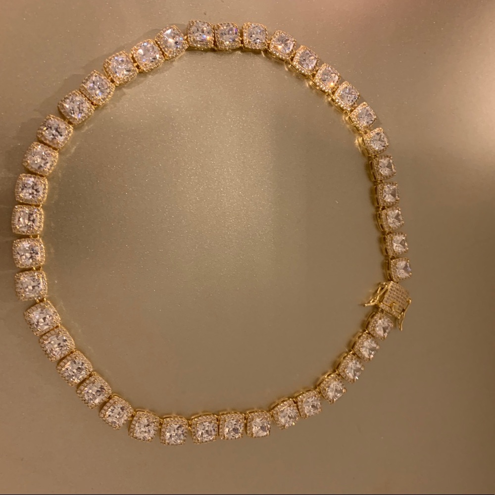 Gold Plated Diamond Necklace